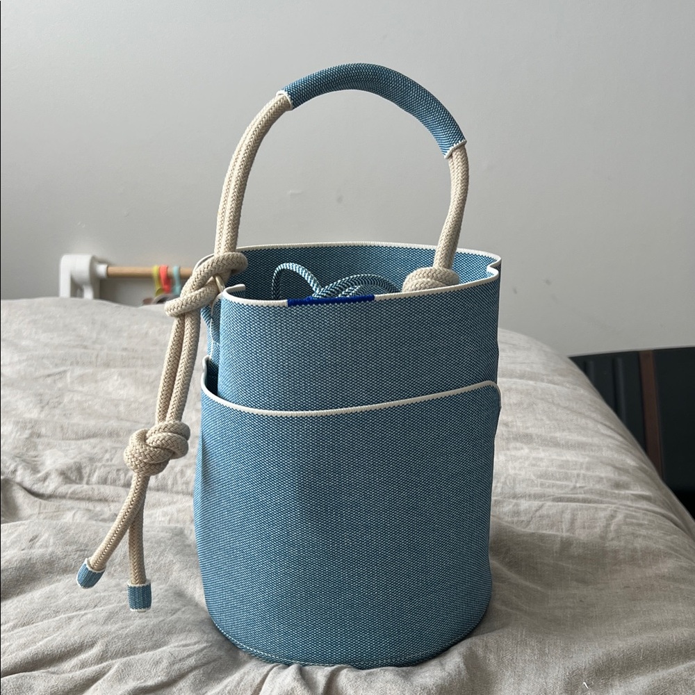 Rothys Pail blue bucket bag
